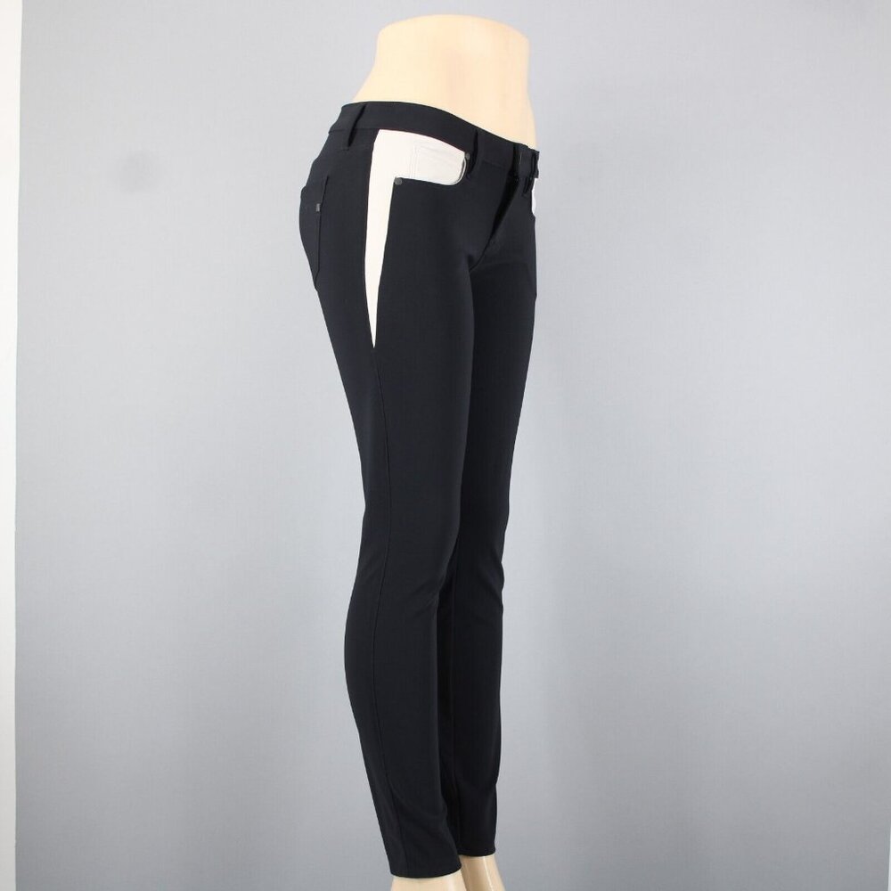 Genetic Denim The Ava Sz 28 x 31 Black Tan Pocket Stretch Poly Nylon Skinny Pant - Picture 4 of 16